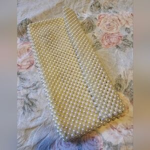 Elegant Pearl Beaded Clutch